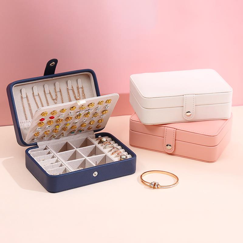 Portable travel storage organizer jewelry case