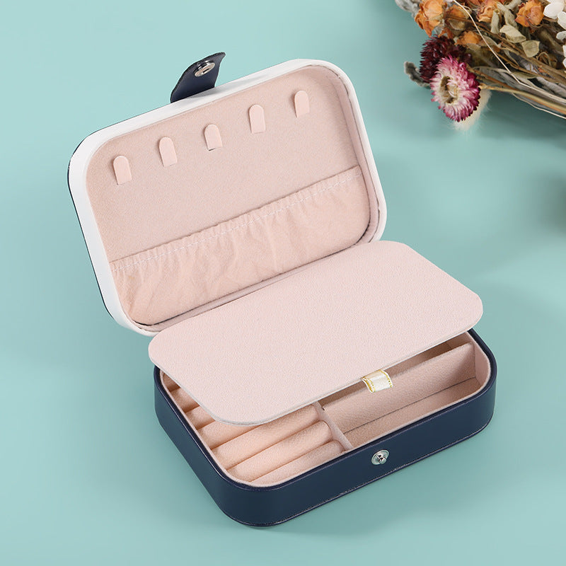 Portable travel storage organizer jewelry case
