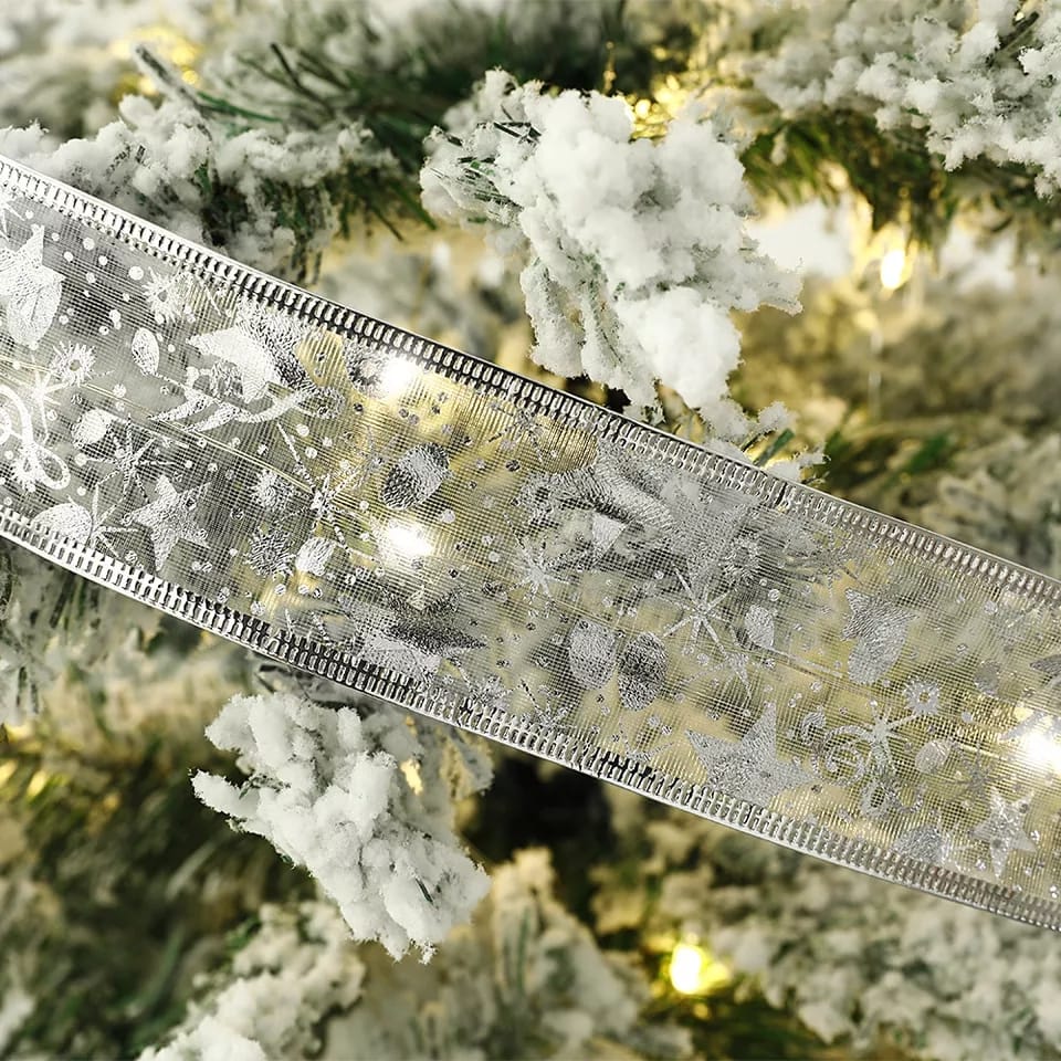 xmas battery powered ribbon 5m