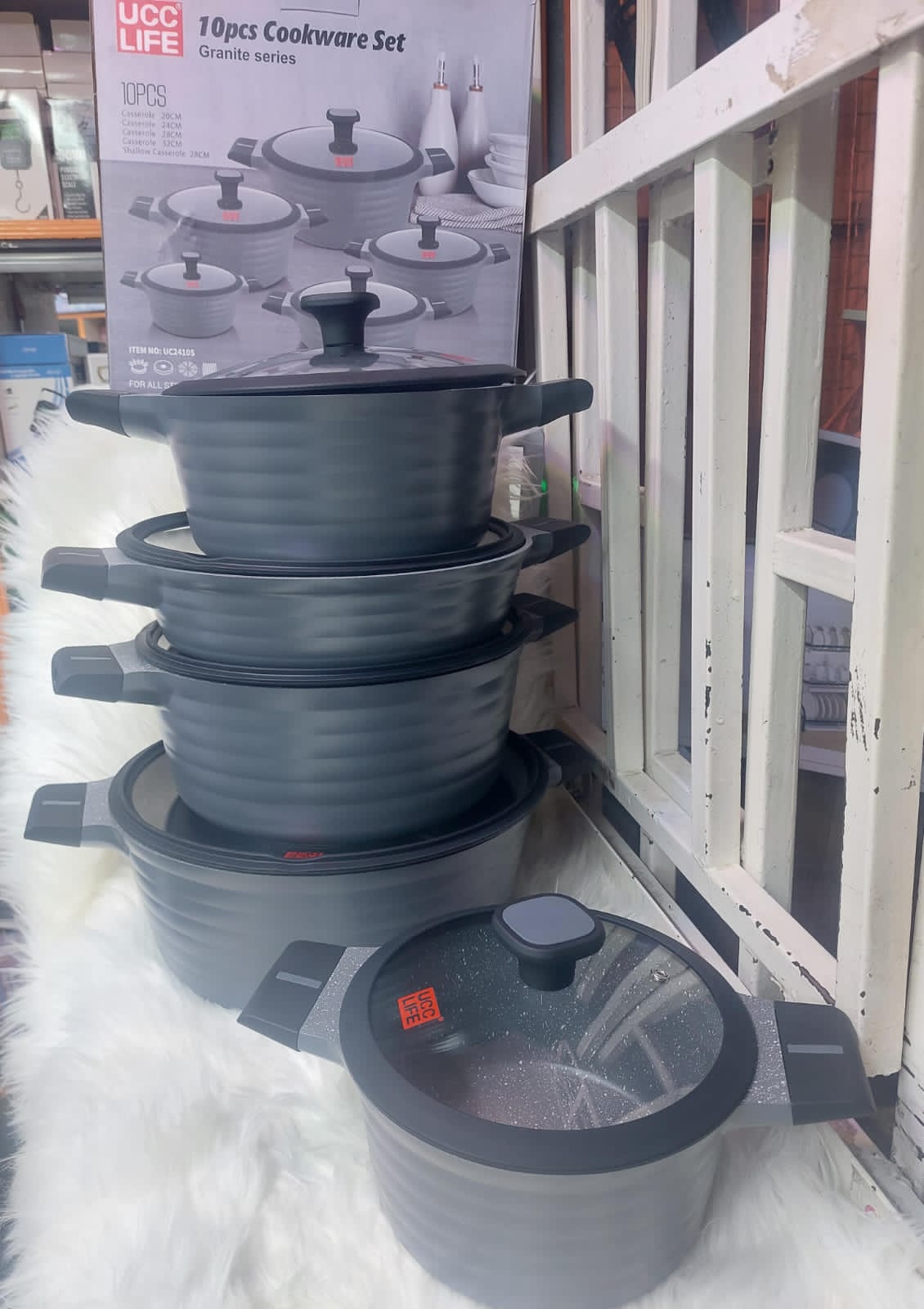 10pcs Granite Cookware
UCC LIFE