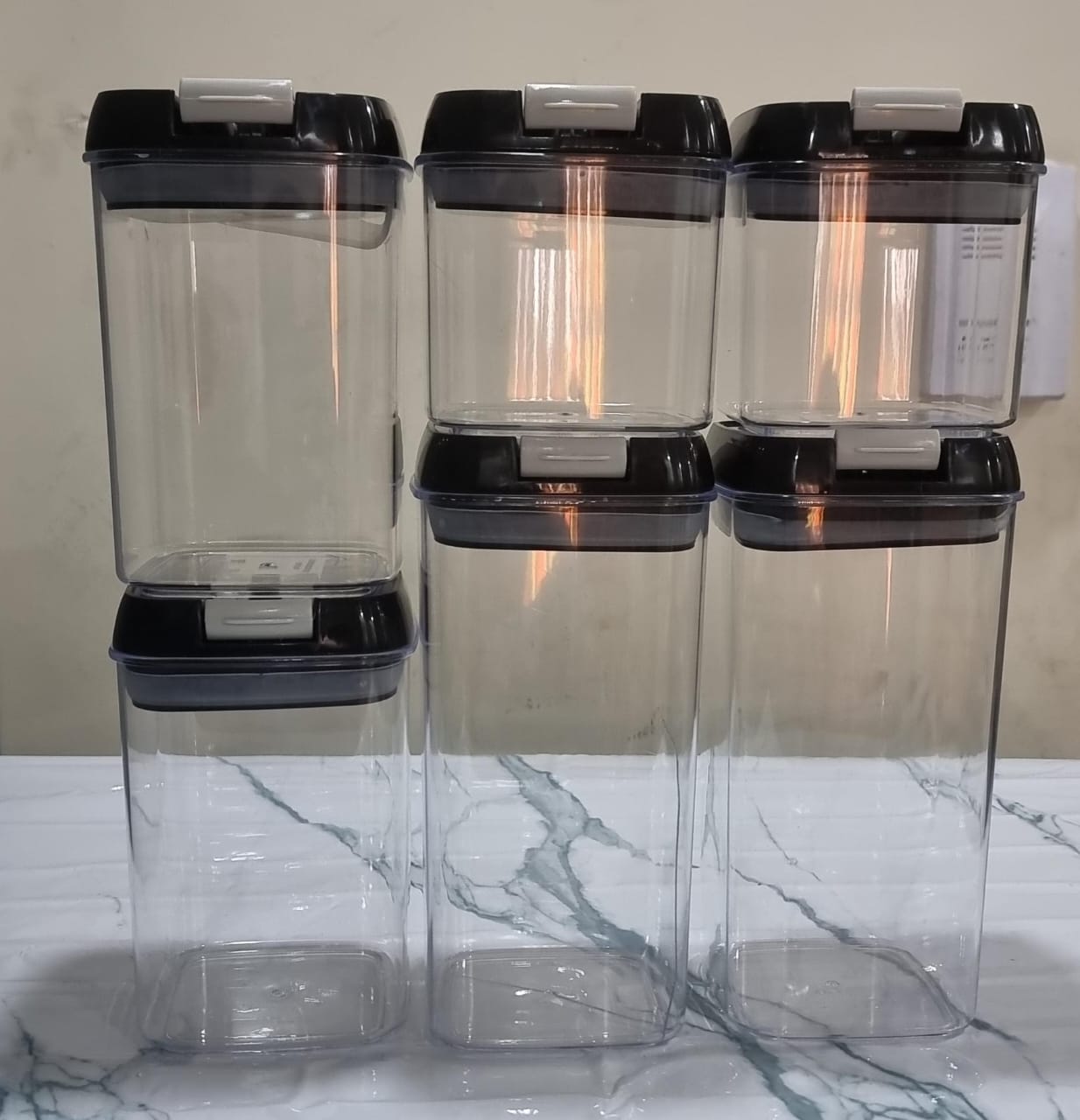 Acrylic 6pc air tight food storage container set