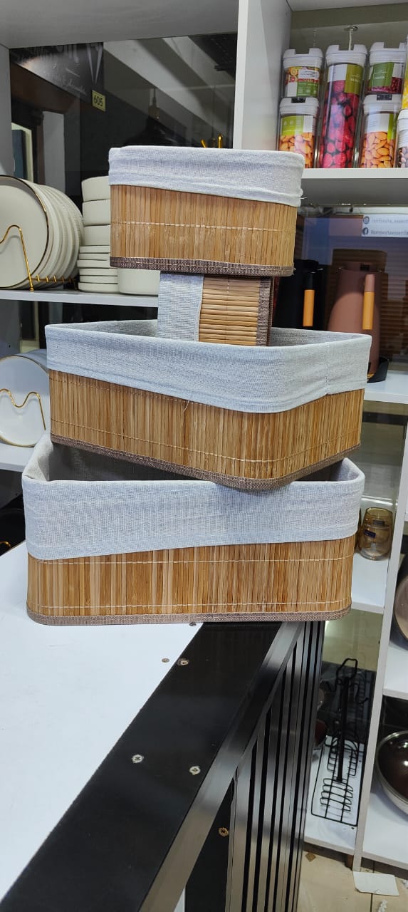 4pc set wicker baskets