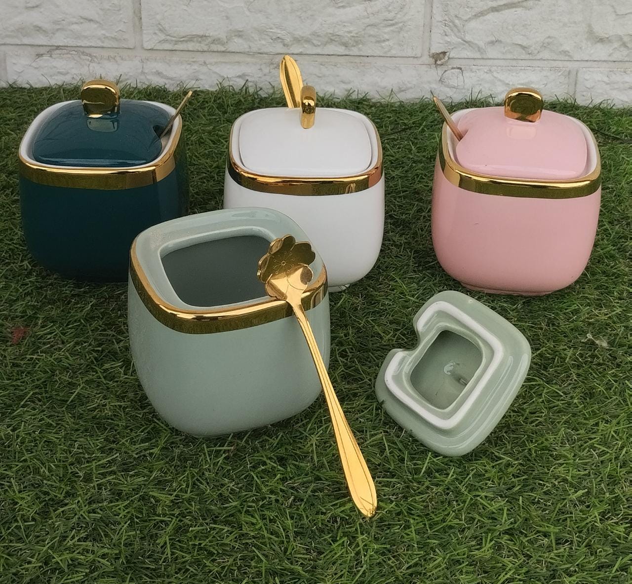 Square Ceramic sugar Dish