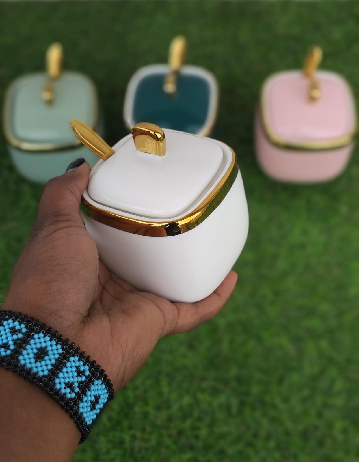Square Ceramic sugar Dish