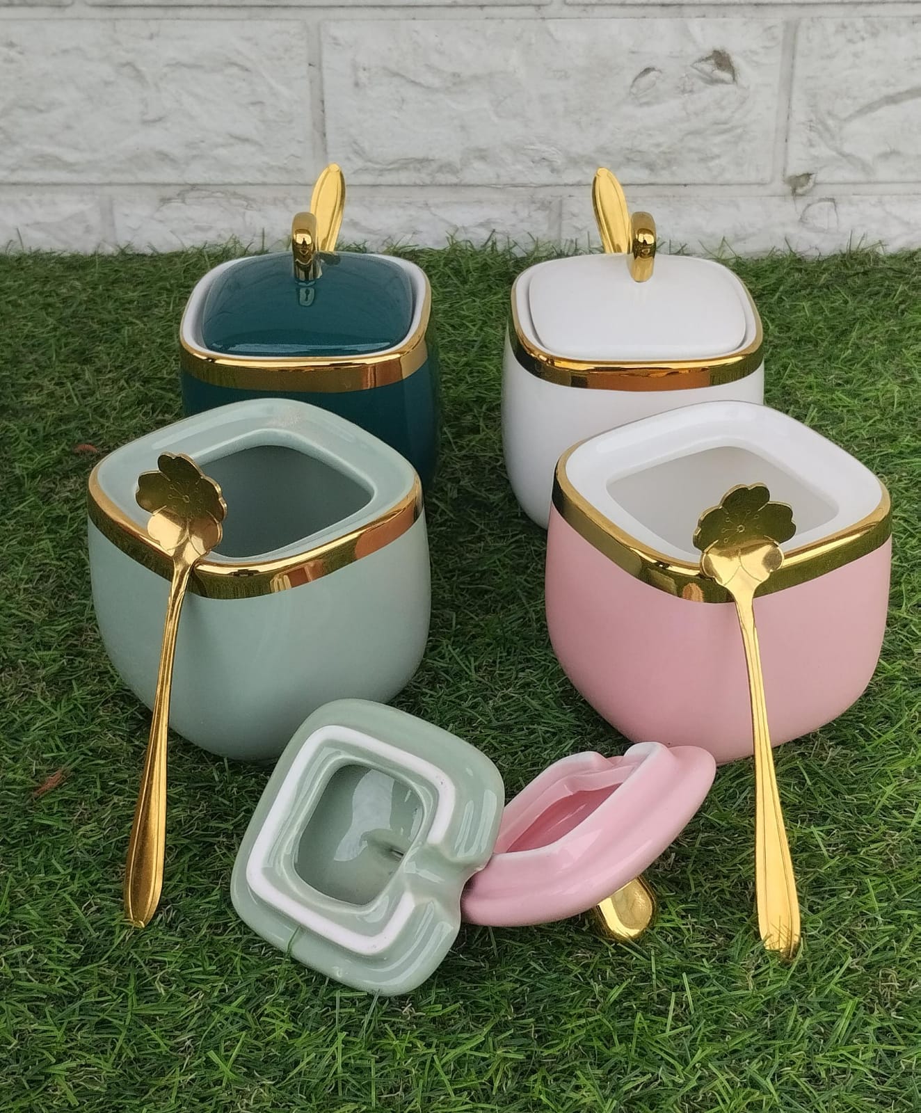 Square Ceramic sugar Dish
