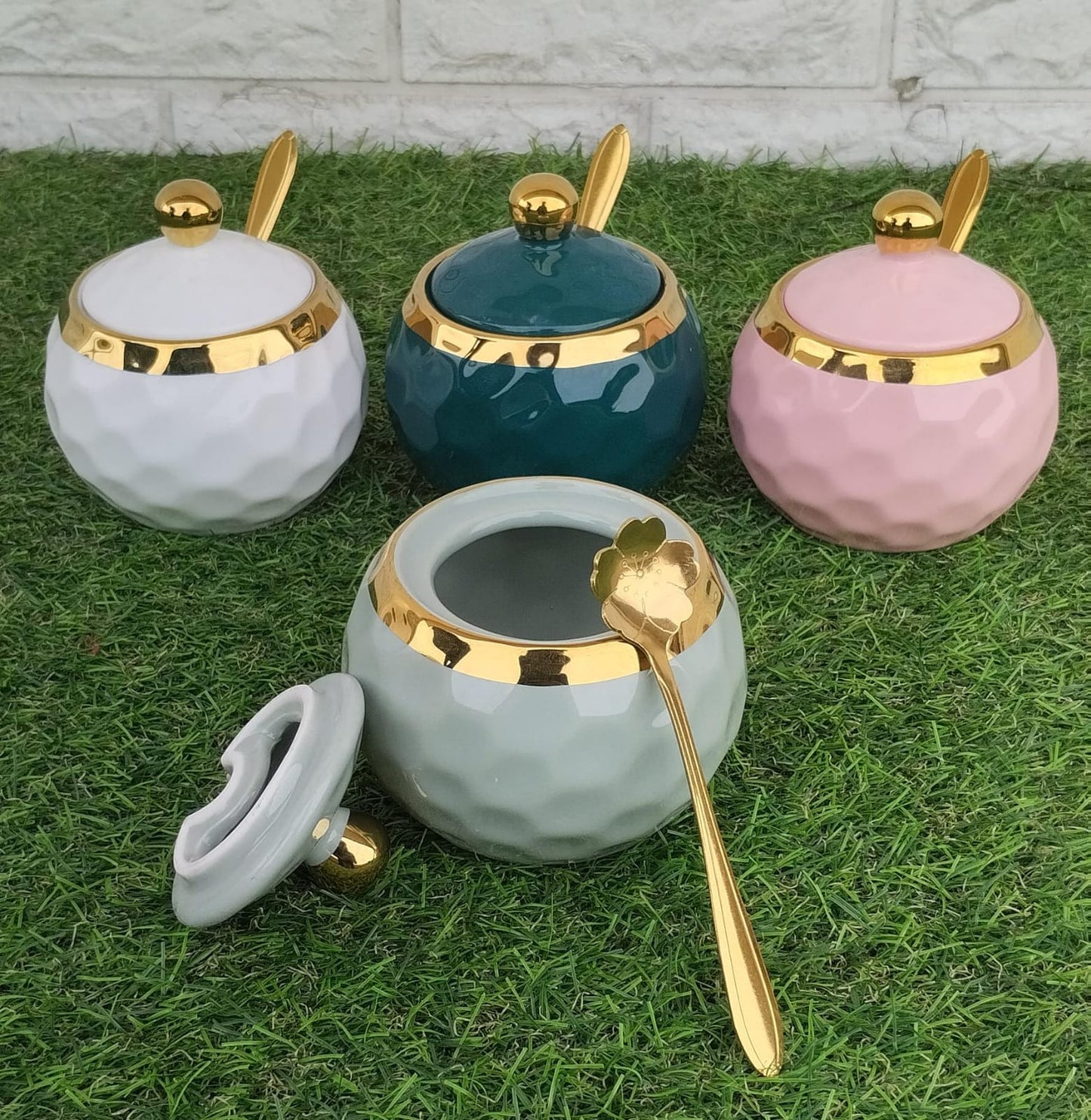 Round Ceramic sugar Dish