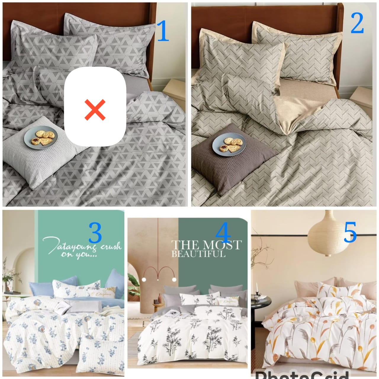 4pc Double Sided Luxurious High Quality Duvet Cover Set (Floral Edition).