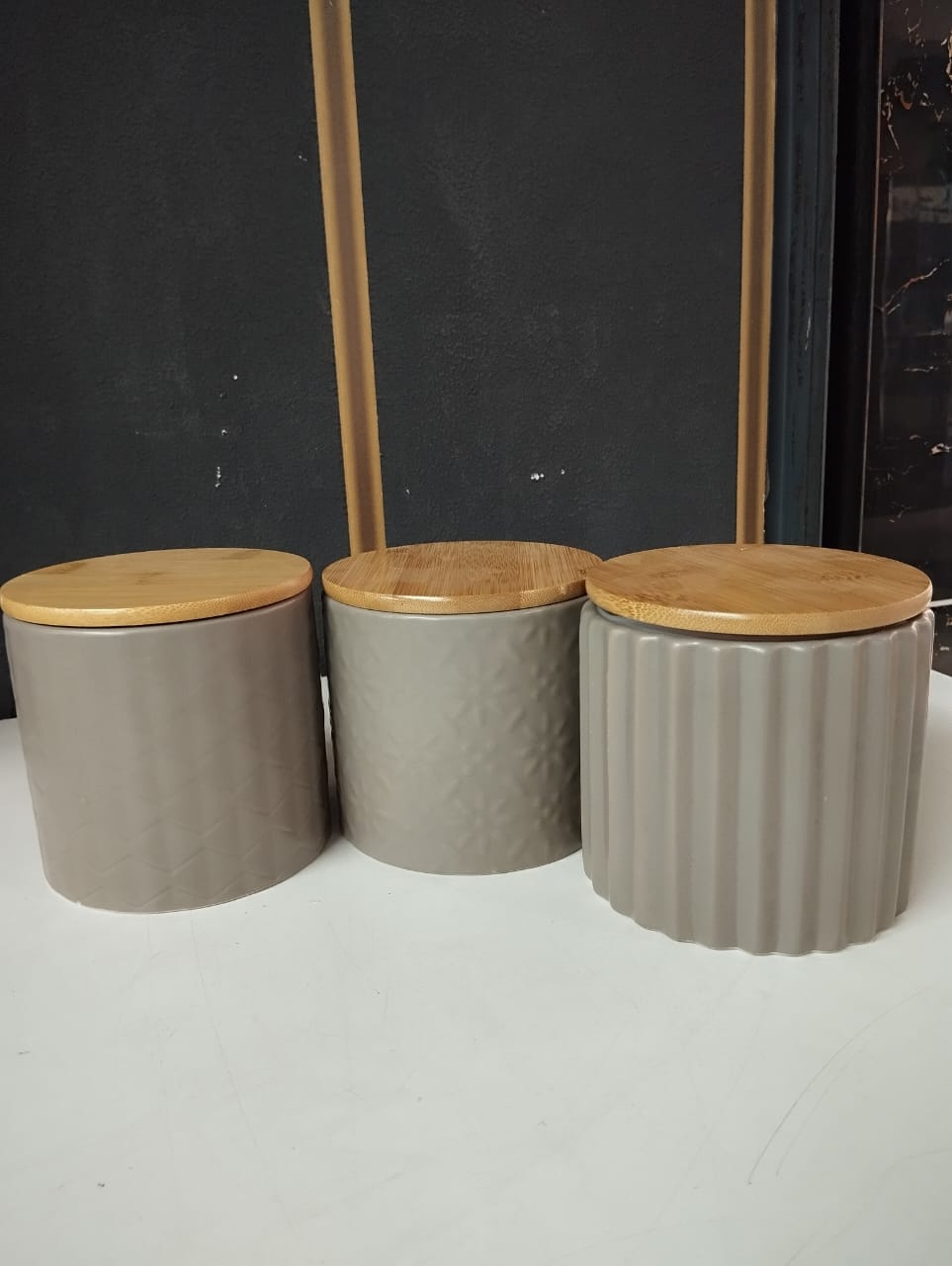 3pcs Plain Canisters Set