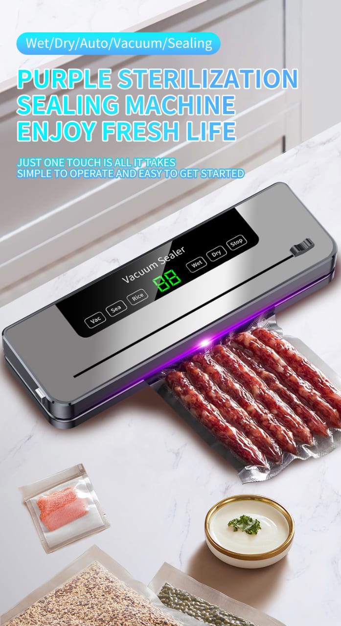 Electric vacuum sealer machine with 10pcs free packaging papers