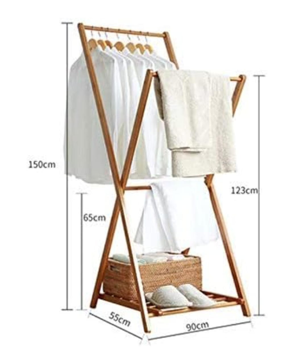 90cm long bamboo Hanging Rack