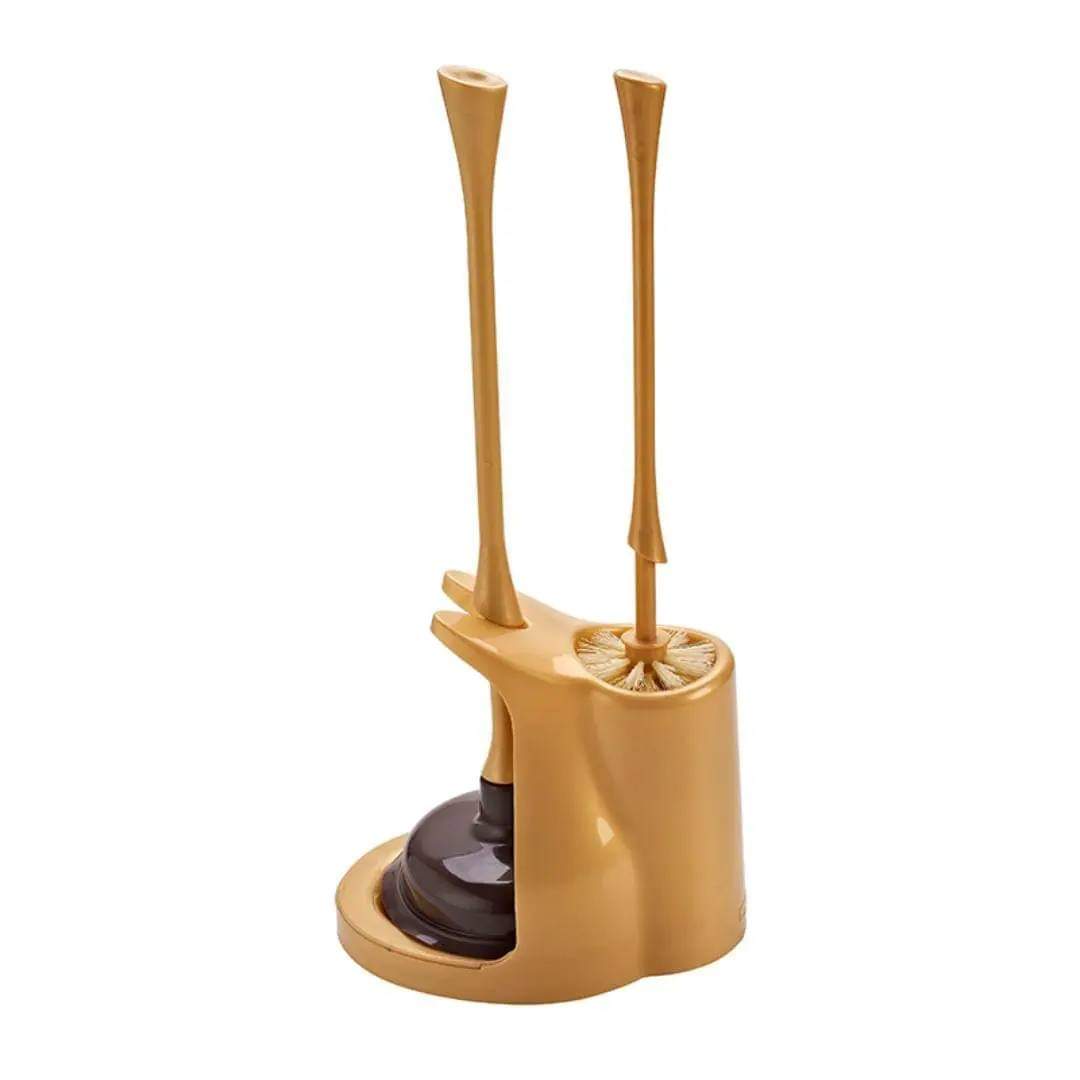 2 in 1 Toilet Brush Modern Home Bathroom Toilet Cleaner Brush