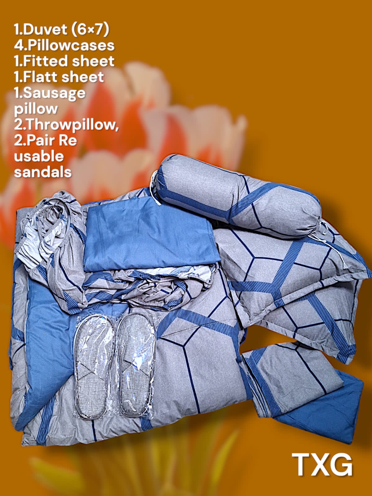 12pc Heavy cotton duvet set