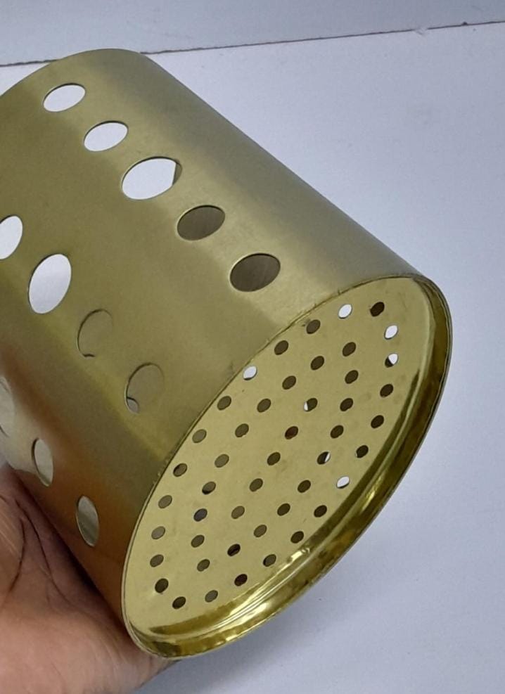 Round gold Cutlery Holder