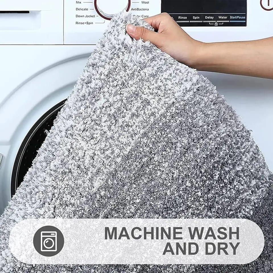 Plush bathroom Rug Non slip Bath Mat