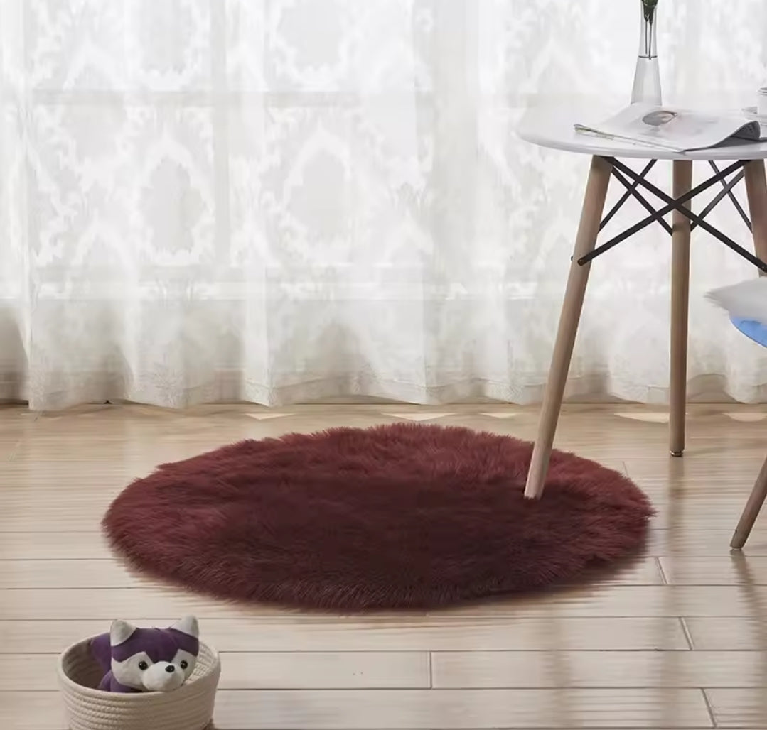 fluffy mat round 60cm