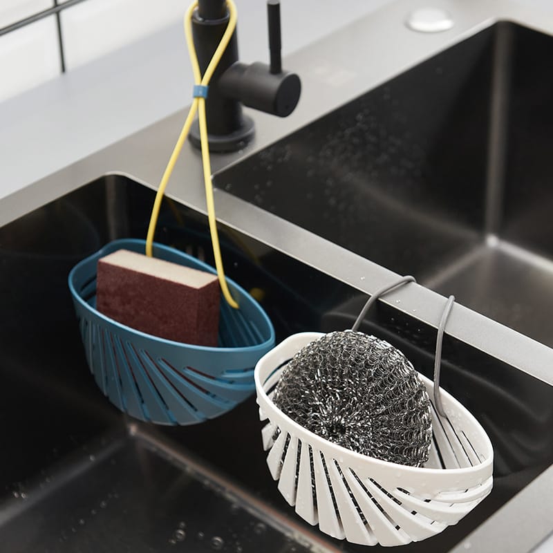 Kitchen Drain Rack Sink Single And Double Layer Drain Hanging Basket Sponge Holder Faucet Drain Hanging