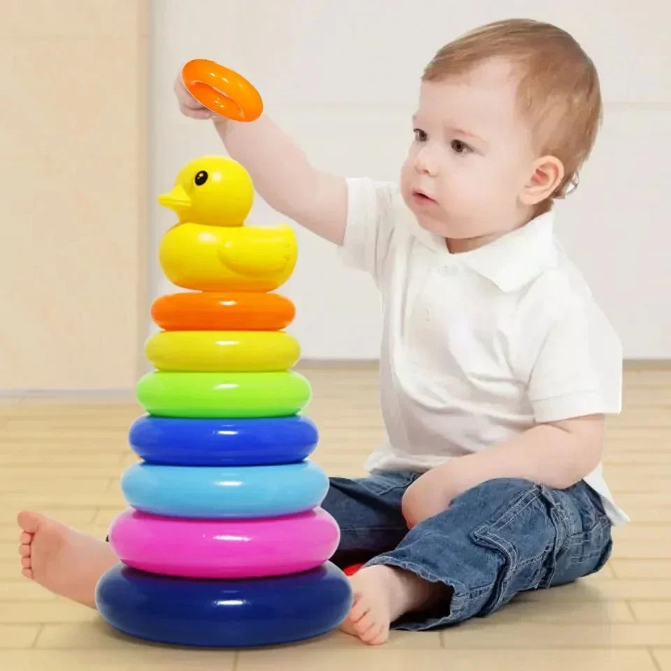 Kids stacking towers both 41cm and 30 cm tall