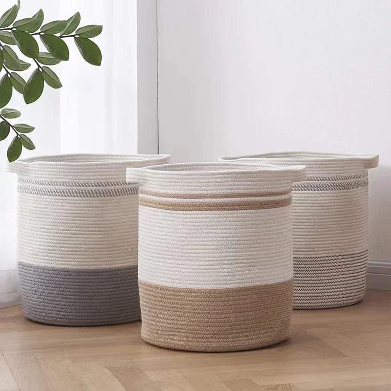 Woven multipurpose laundry basket