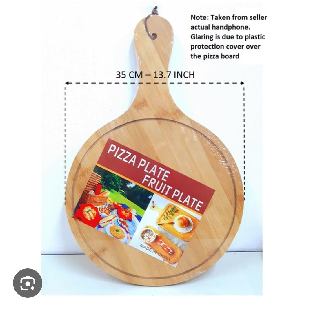 Bamboo pizza board plate