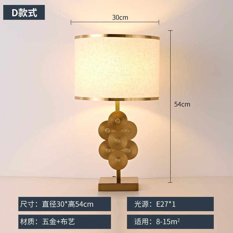Luxury modern bedside lamp / study lamp
