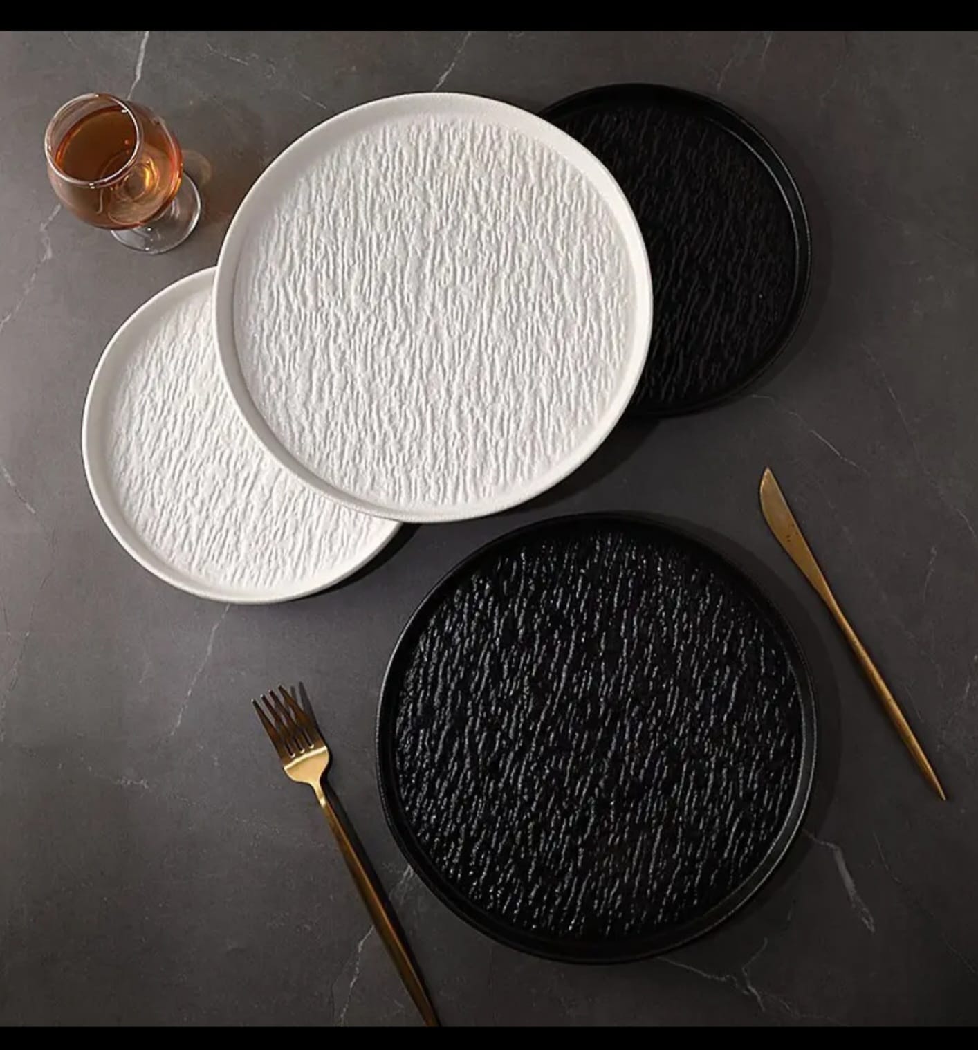 10.5'inch Rock Glazed Ceramic Dinner plate.