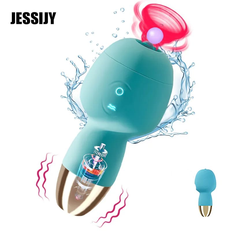 Ultimate pleasure vibrator with clit sucker and tongue
