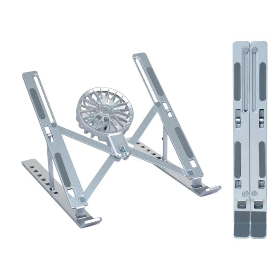Foldable Laptop Stand with Built-In Cooling Fan