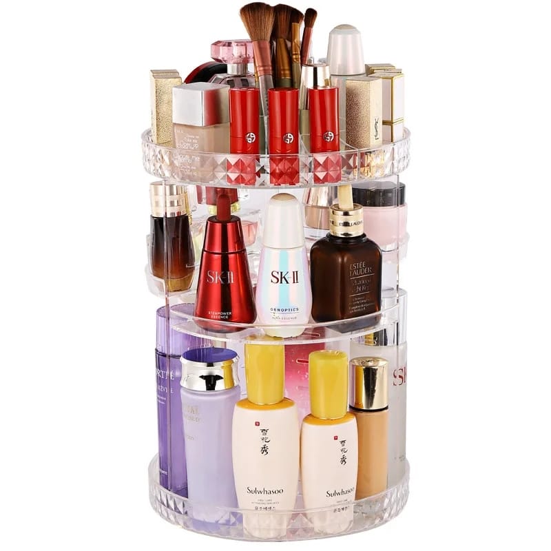 360° Rotating cosmetic organizer
