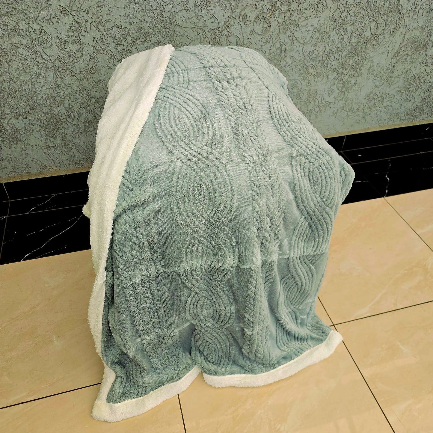 Lambswool Double Sided Throw Blanket