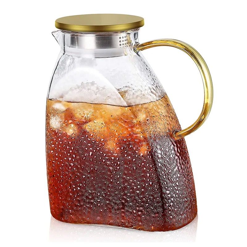 Nordiac luxury borosilicate pot/kettle with stainless steel lid.