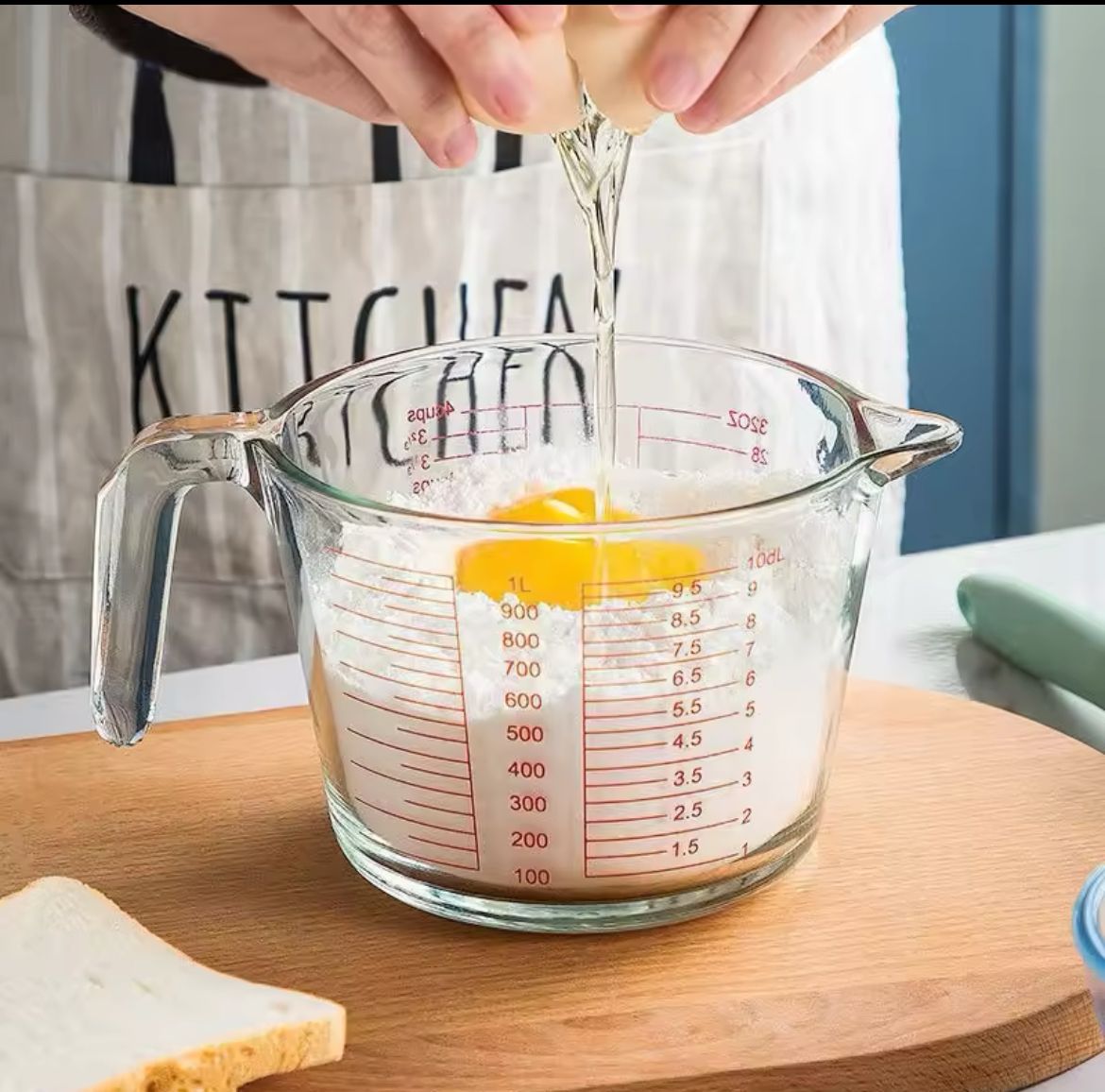 1000ml Glass Measuring Cup With Scale And Handle