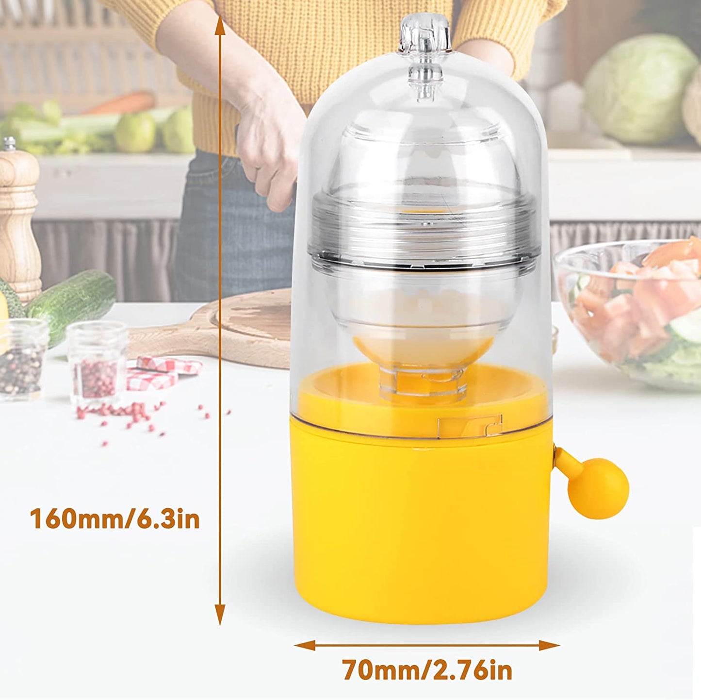 Easy to operate by rope egg mixer. Mixes egg yolk and egg white to make evenly mixed golden eggs without breaking the shell.