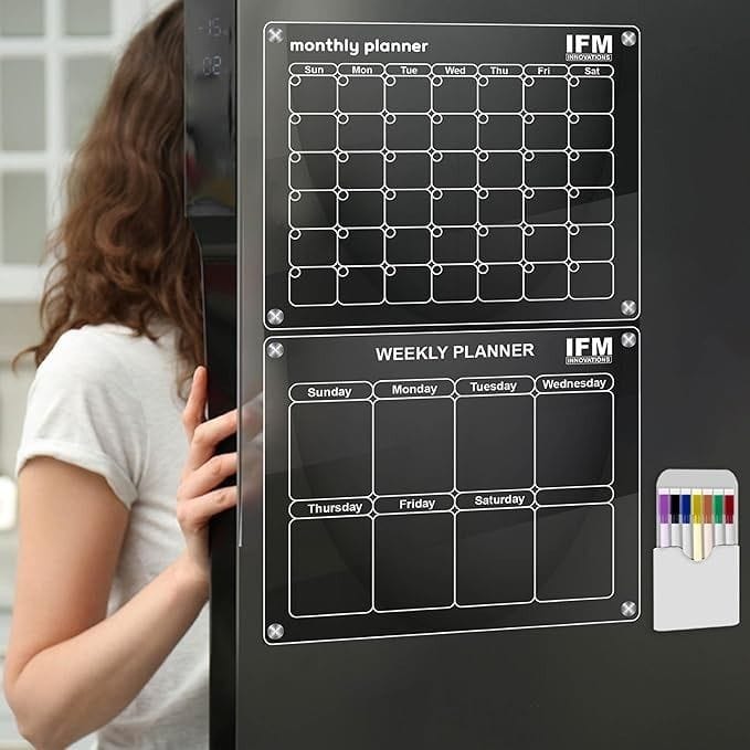 2 pcs 2 pcs set magnetic Montly/ WEEKLY fridge planner