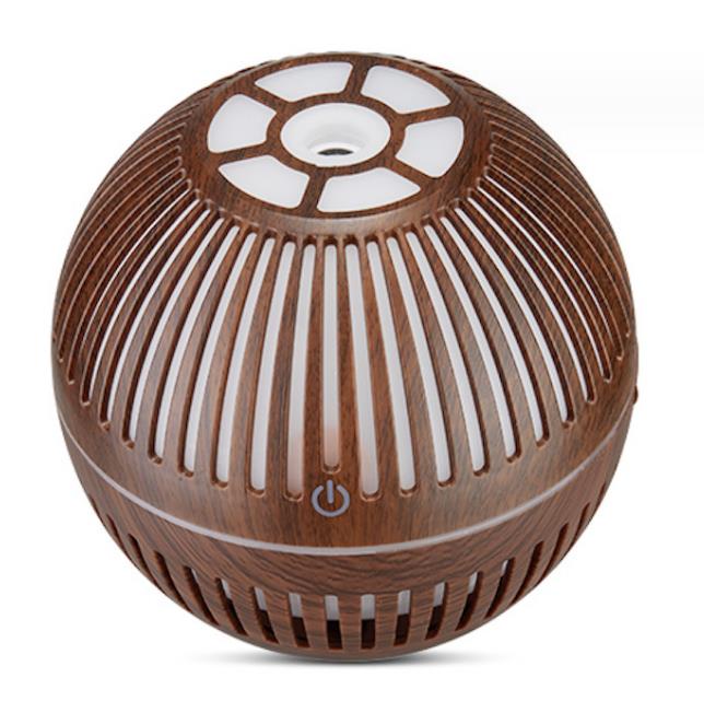 Wood Grain round shape Air Humidifier USB can use Essential Aroma oils or plain water