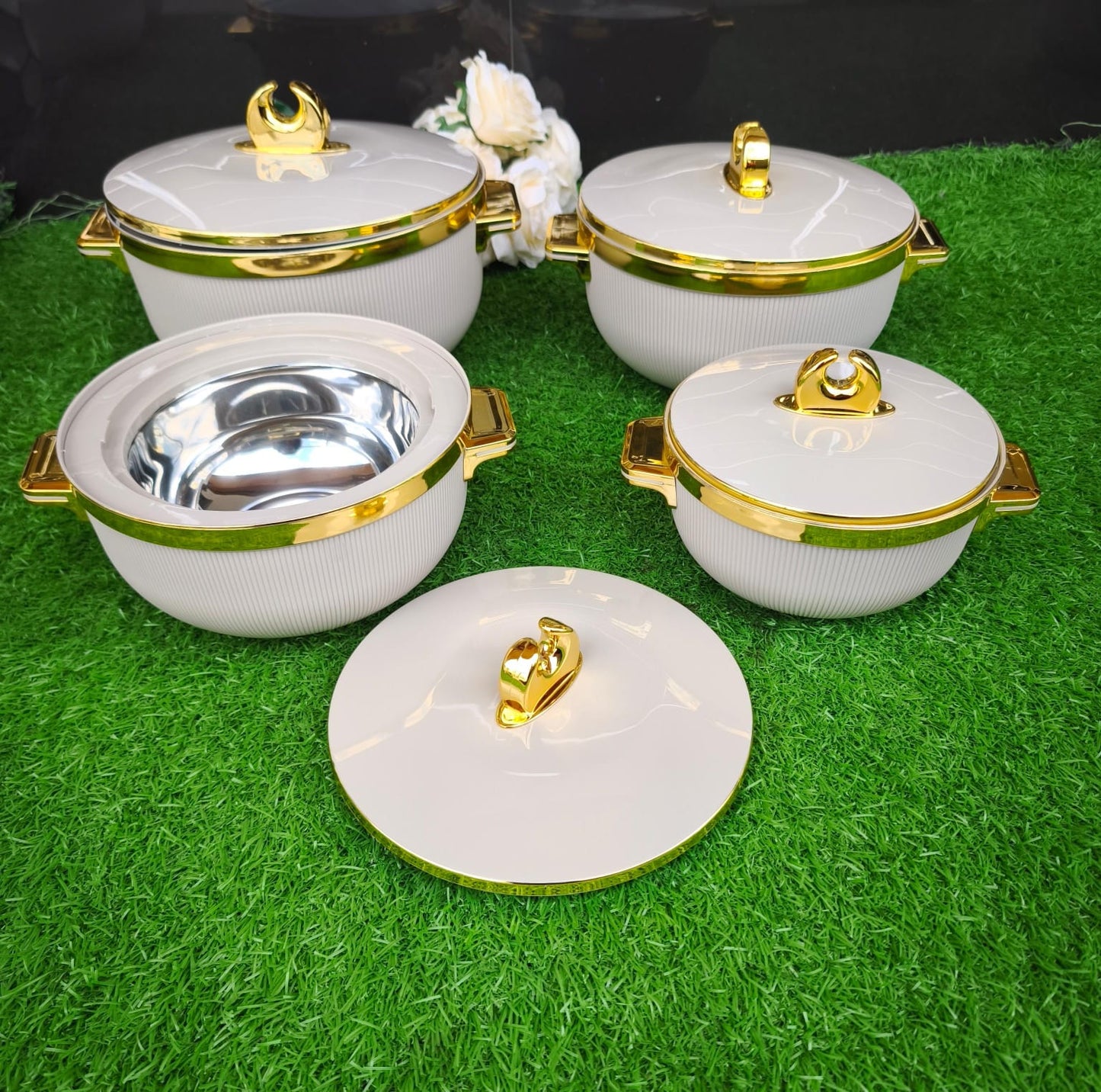 4pcs Luxurious Insulated Hotpot