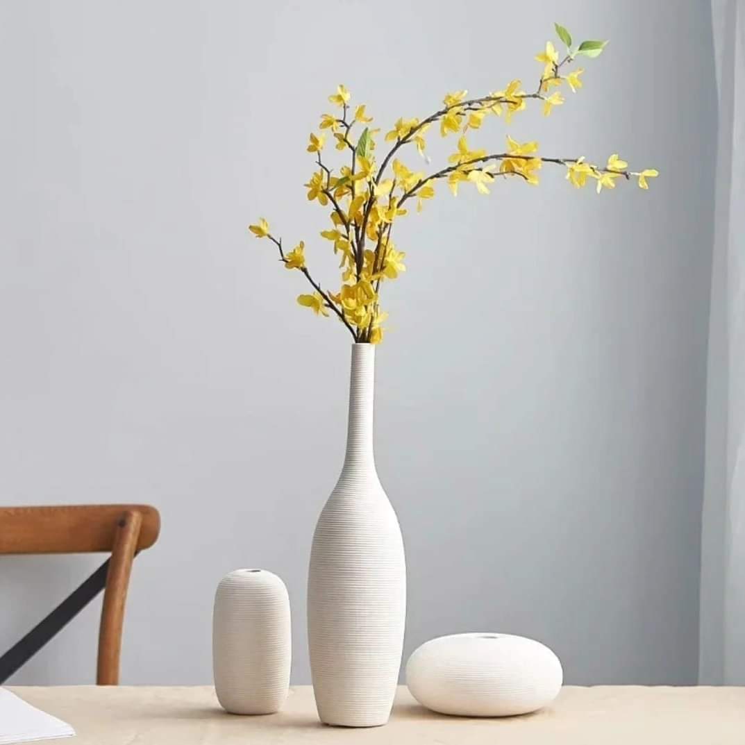 Ceramic 3 in 1 modern home decor vase