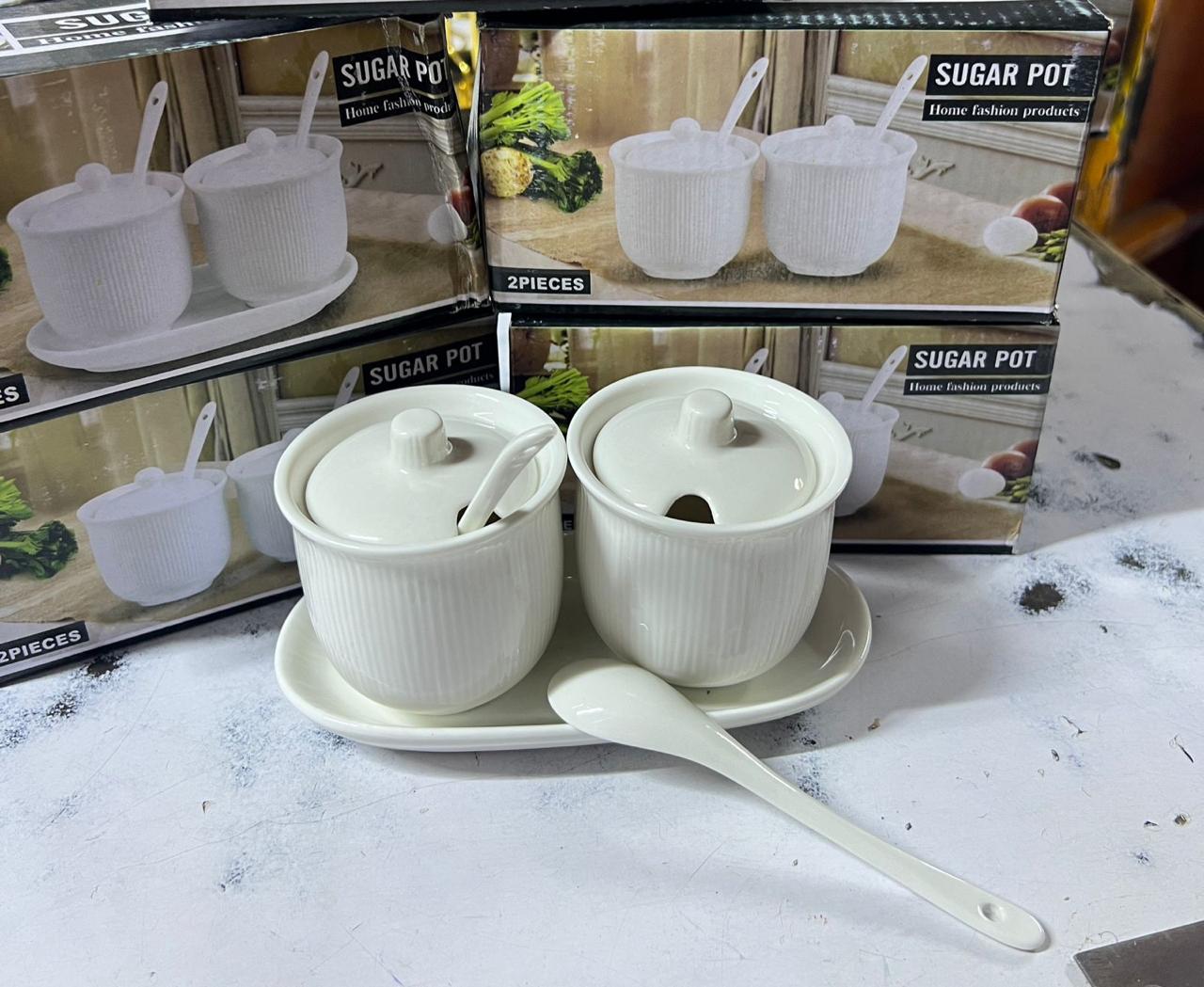 Twin sugar dishes