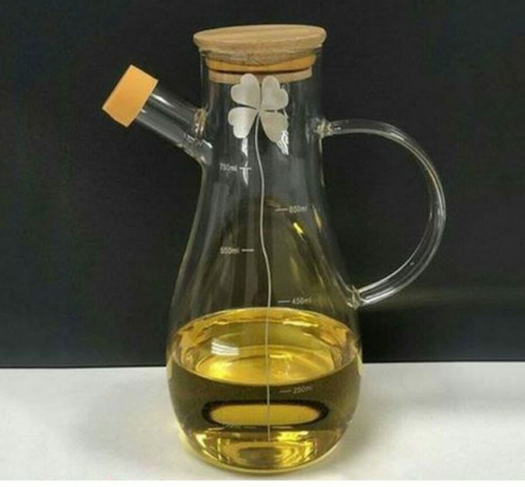 High borosilicate oil jar with flower 550ml