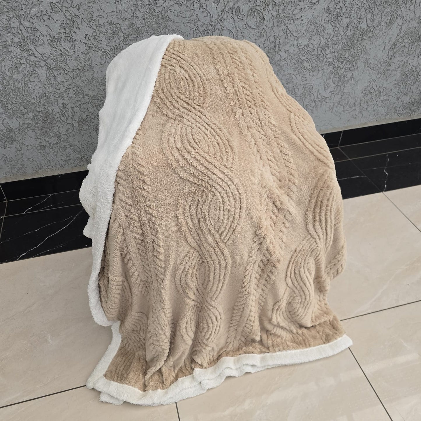 Lambswool Double Sided Throw Blanket