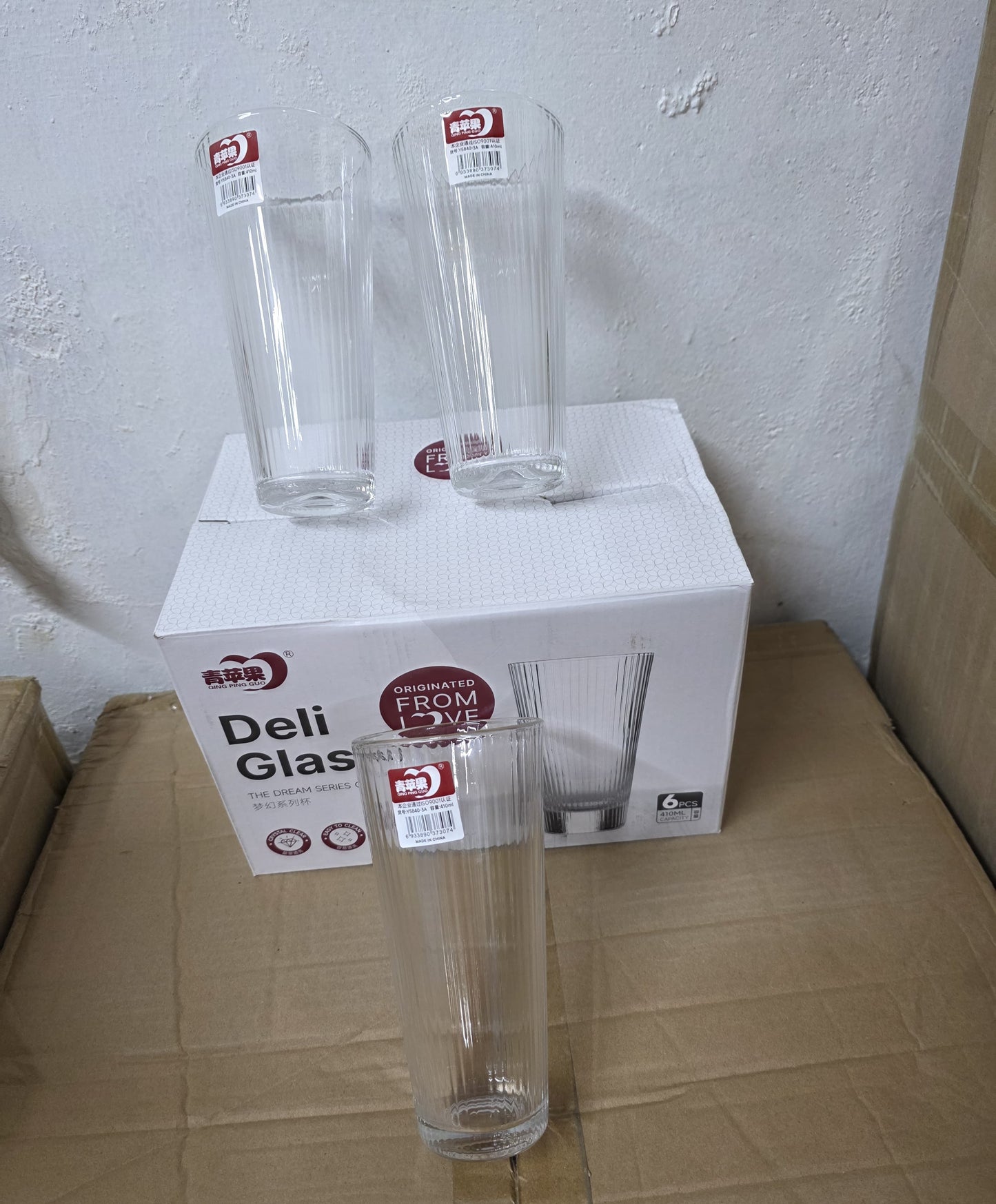 Ribbed Aesthetic Highball Glass