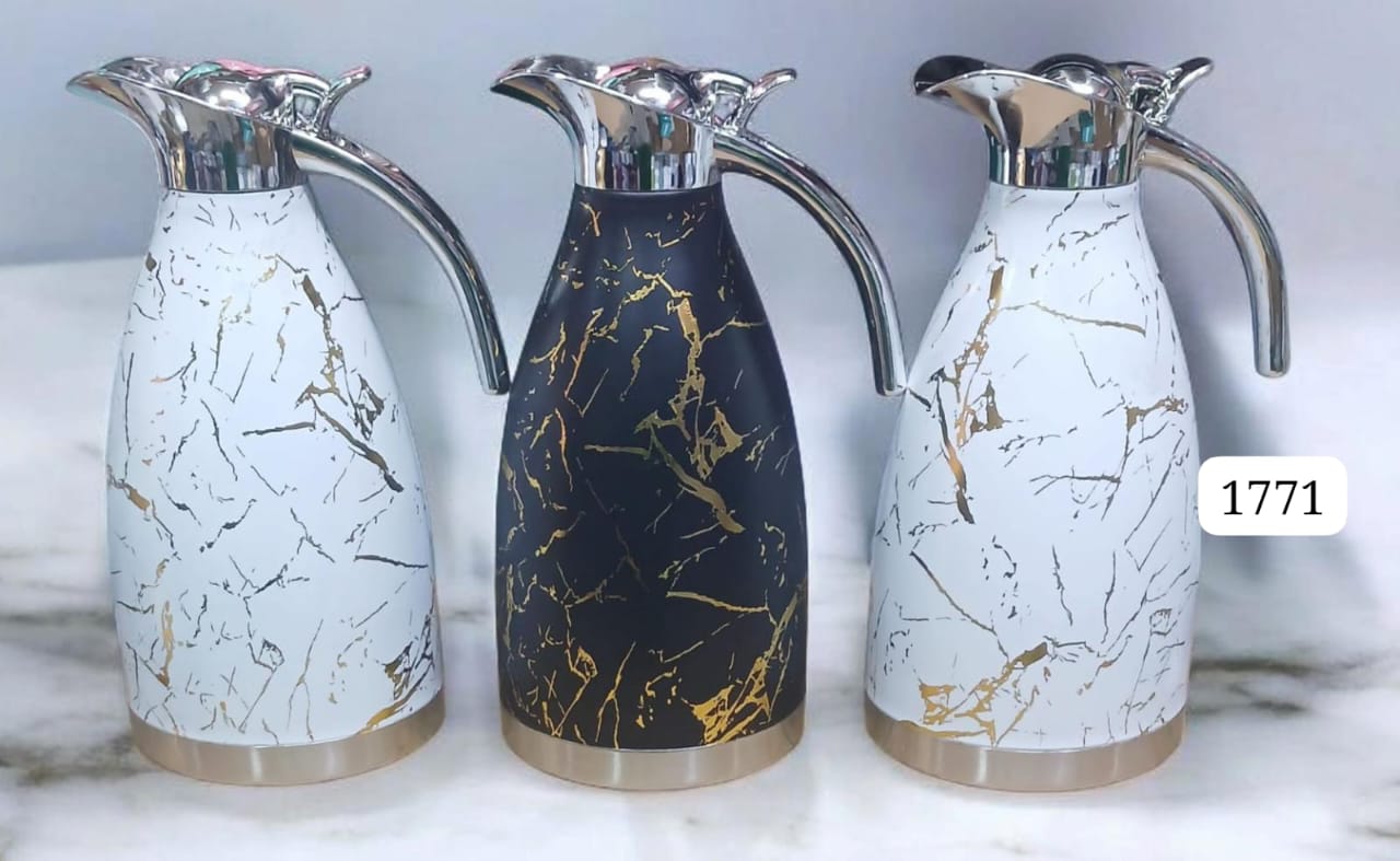 2ltr unbreakable flask with marble effect