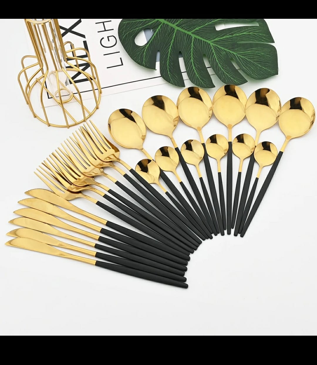 24pcs Luxury cutlery set stainless steel