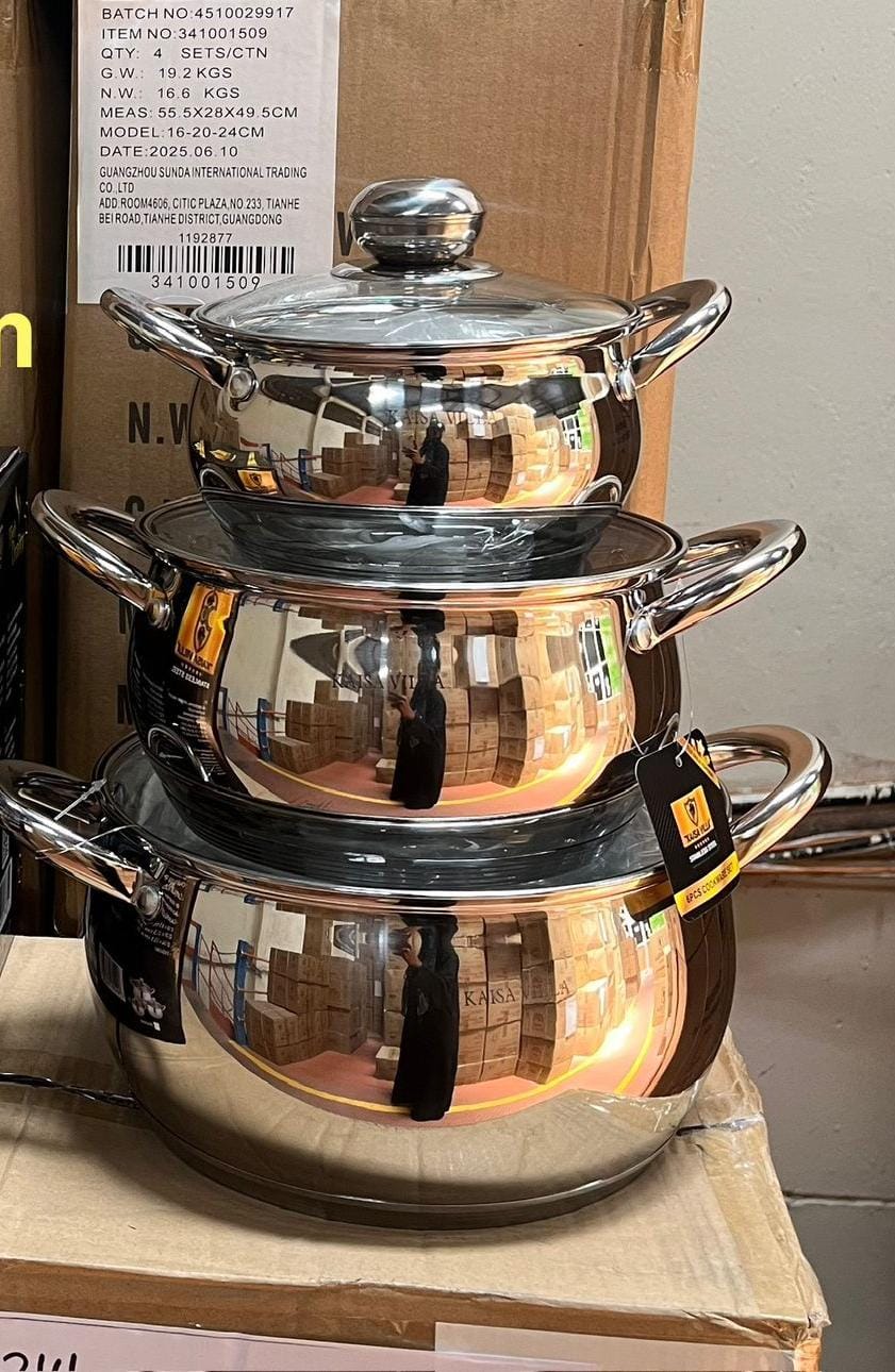 3pcs stainless steel pots