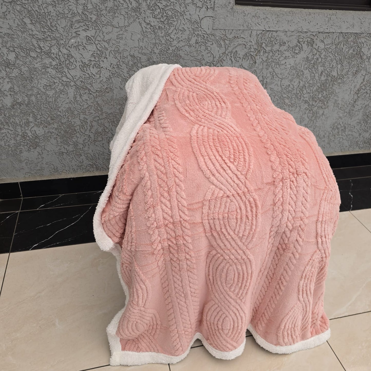 Lambswool Double Sided Throw Blanket