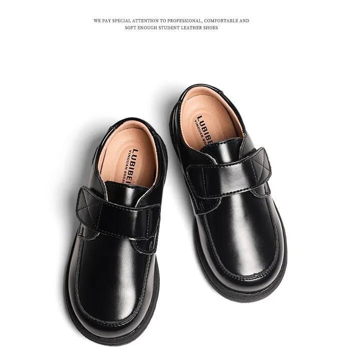 Boys Black Oxford Leather School Shoes