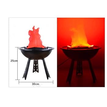 Flammen lampe 3 legged stand fireplace decor