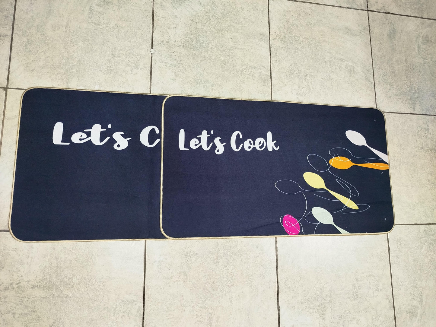 2 pcs Rubber Kitchen Mats