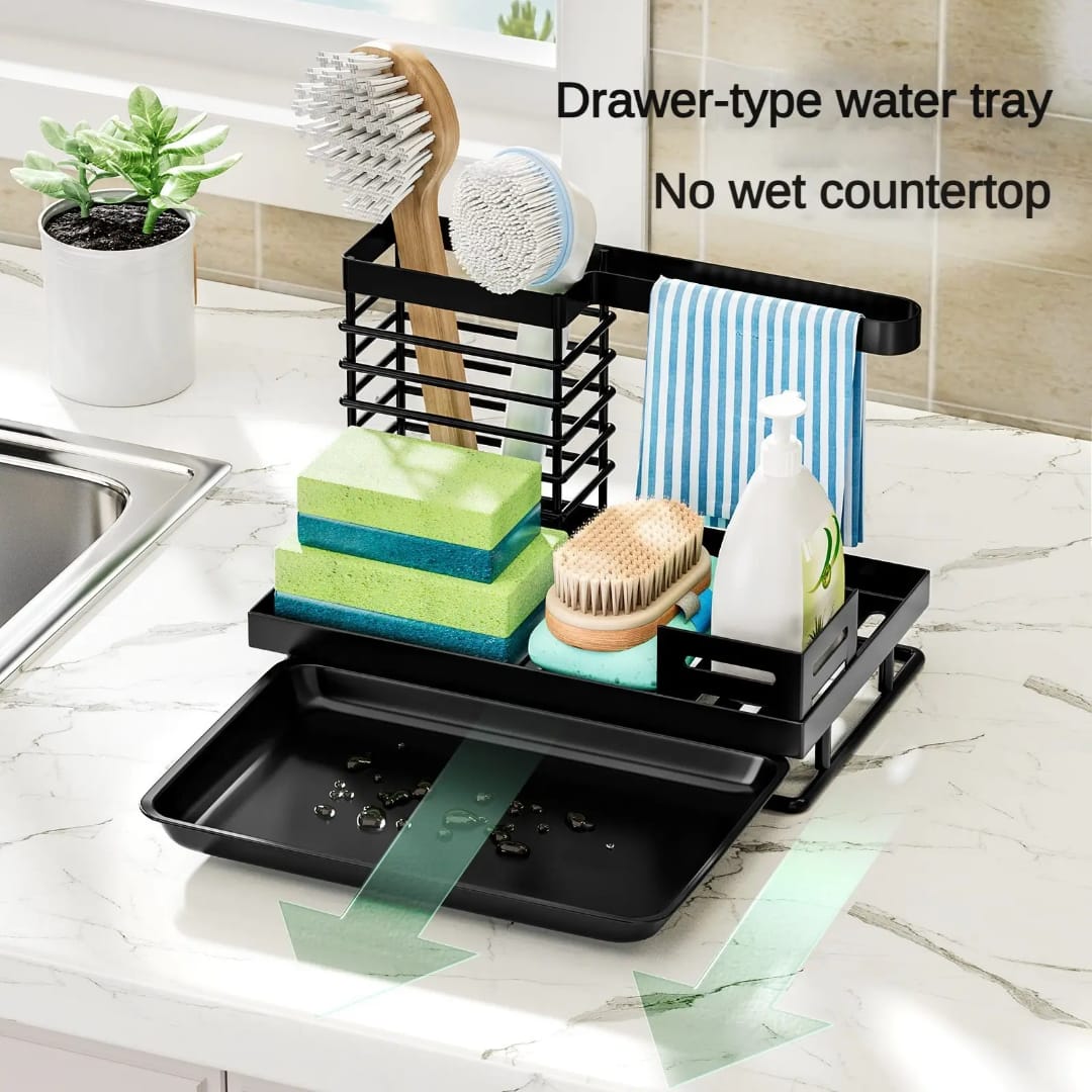 Stainless steel sink caddy