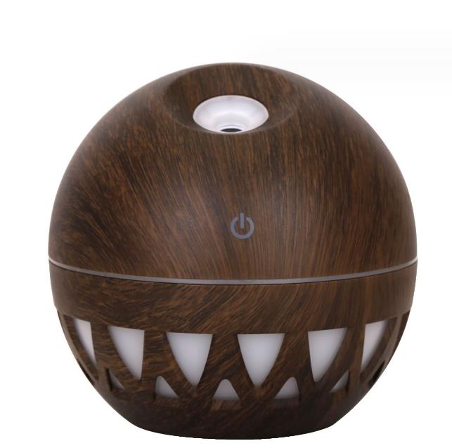 Wood Grain round shape Air Humidifier USB can use Essential Aroma oils or plain water