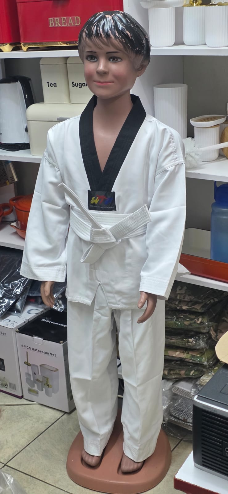 Kids Professional Taekwondo costume(Black stripe